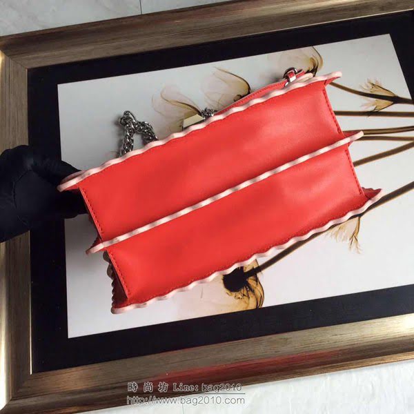 FENDI女包 經典走秀款 羅馬時尚雜誌封面主推 原版牛皮 芬迪鏈條斜挎包 2227#  fdz2037
